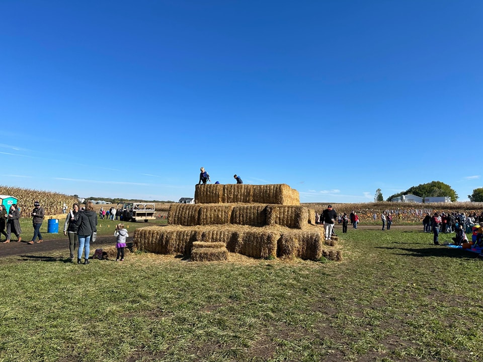 Hay mountain climbing