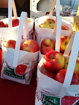 apples in bags